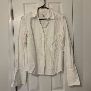 Banana Republic Tailored Cream 100% Cotton Shirt